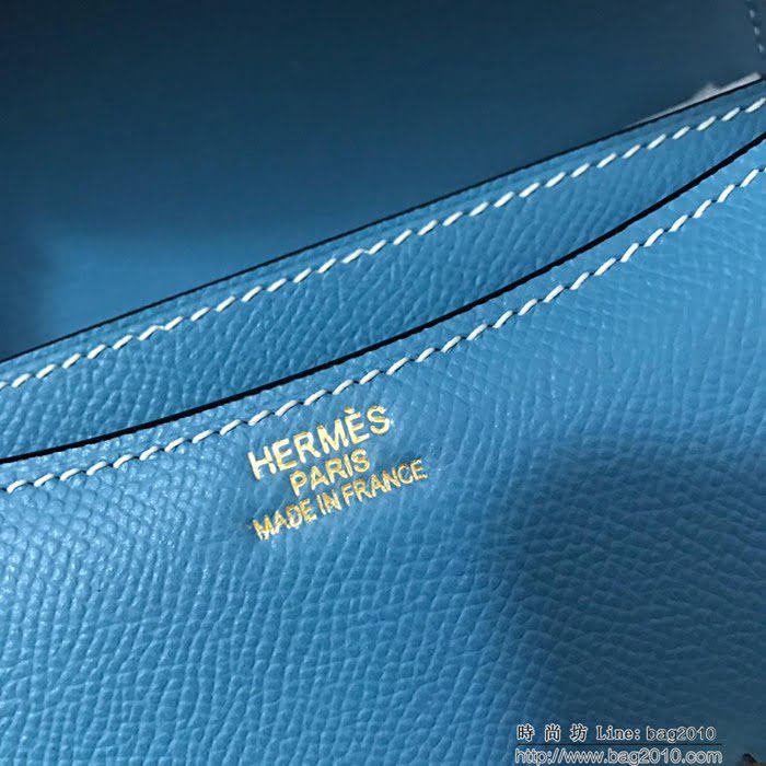 HERMES愛馬仕 H空姐包 進口原廠EP皮 頂級蜜蠟製作 街拍必備單品 中蘭金銀 單肩斜挎包  Ama1565
